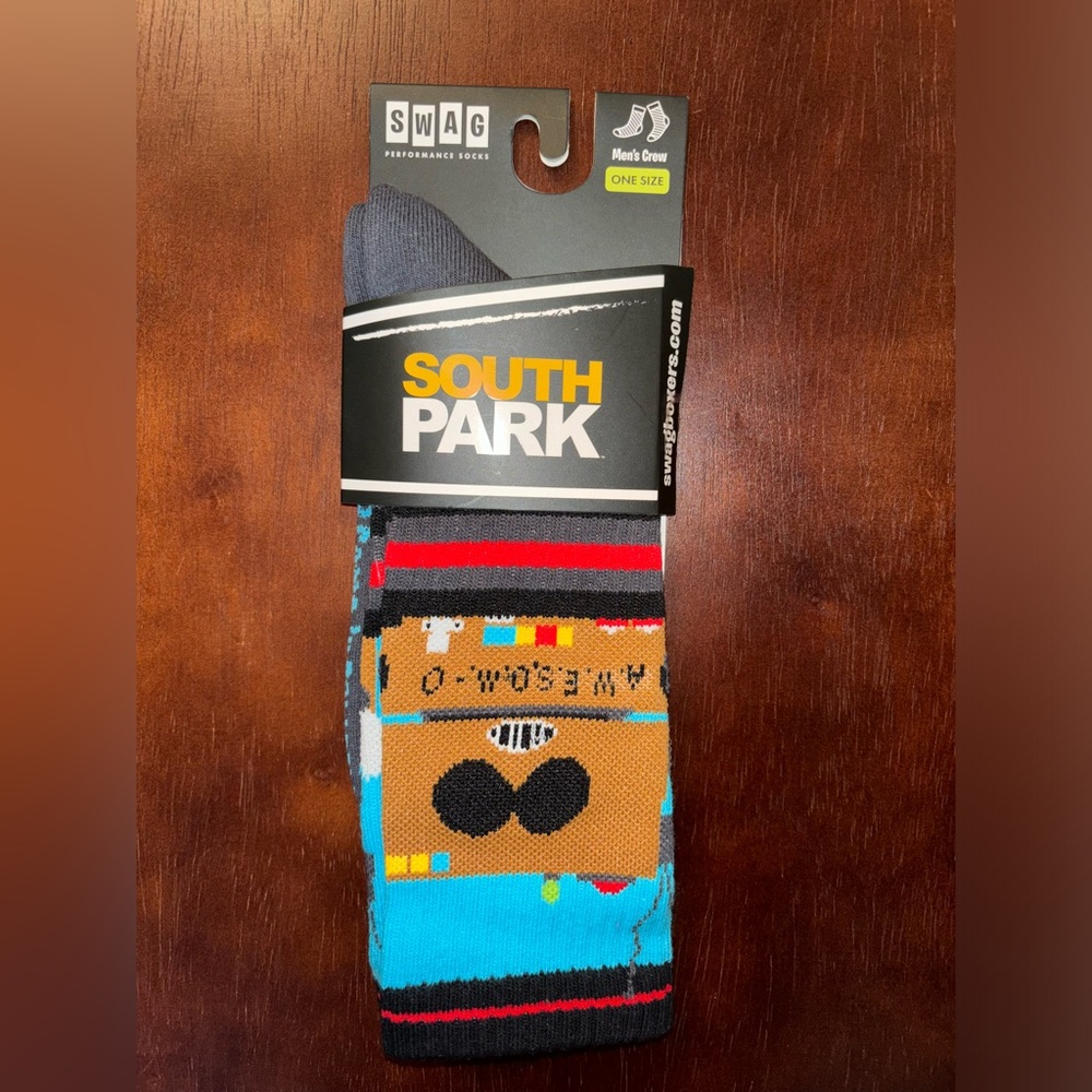 SOUTH PARK “AWESOME-O” SWAG CREW SOCKS NWT MEN’S SHOE SIZE 8-13